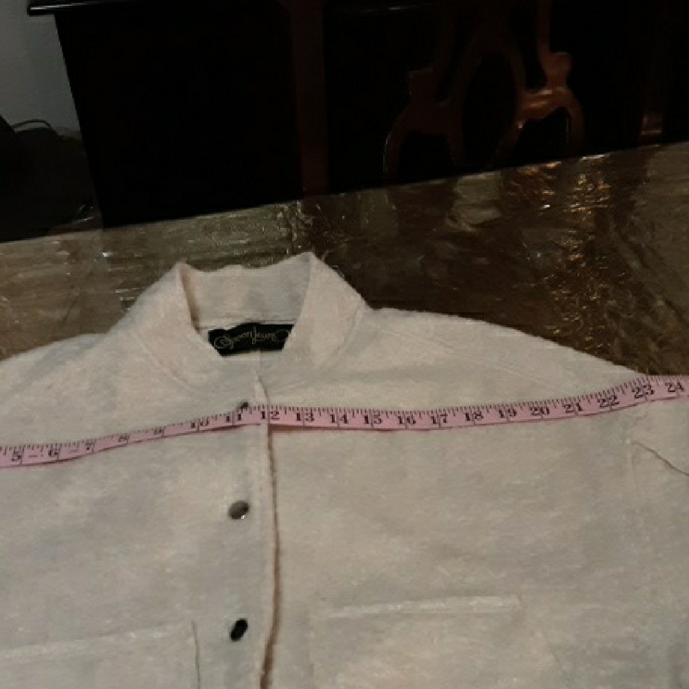 Women's Cream Button-Up Jacket - Picture 14 of 16